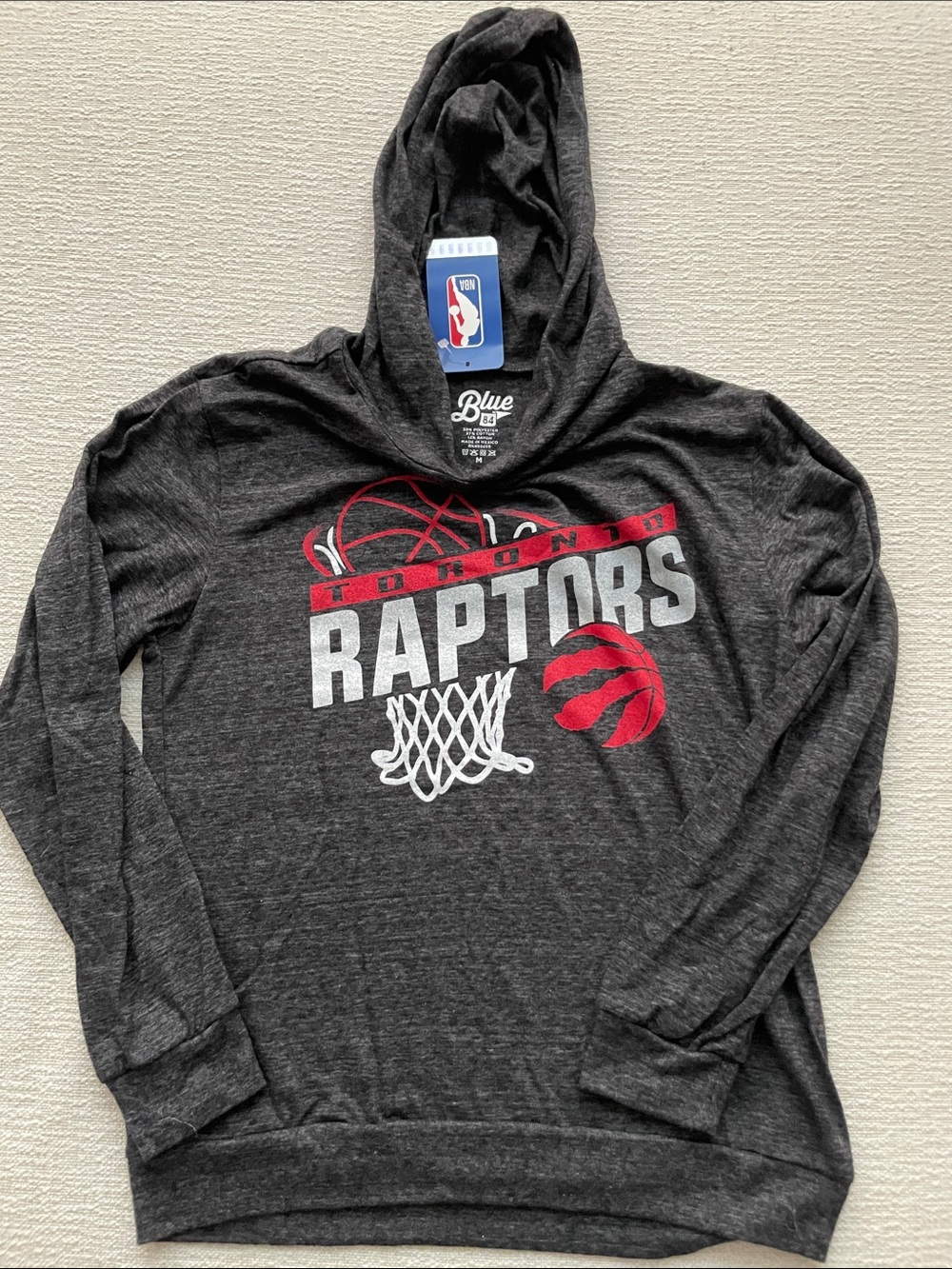 Blue 84 Women’s Toronto Raptors Black Hooded lightweight Pullover long sleeve